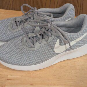 Nike Women's Wolf Gray/White-Barely Volt Tanjun Sneakers, DJ6257-003-Size 10